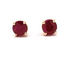 14KY Ruby Stud Earrings 1.04TW