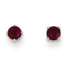14KW Ruby Stud Earrings 0.97TW
