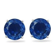 14KW Sapphire Stud Earrings 1.49TW