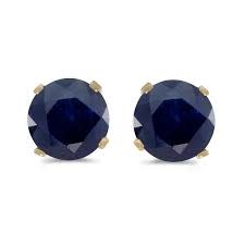 14KY Sapphire Stud Earrings 1.13TW