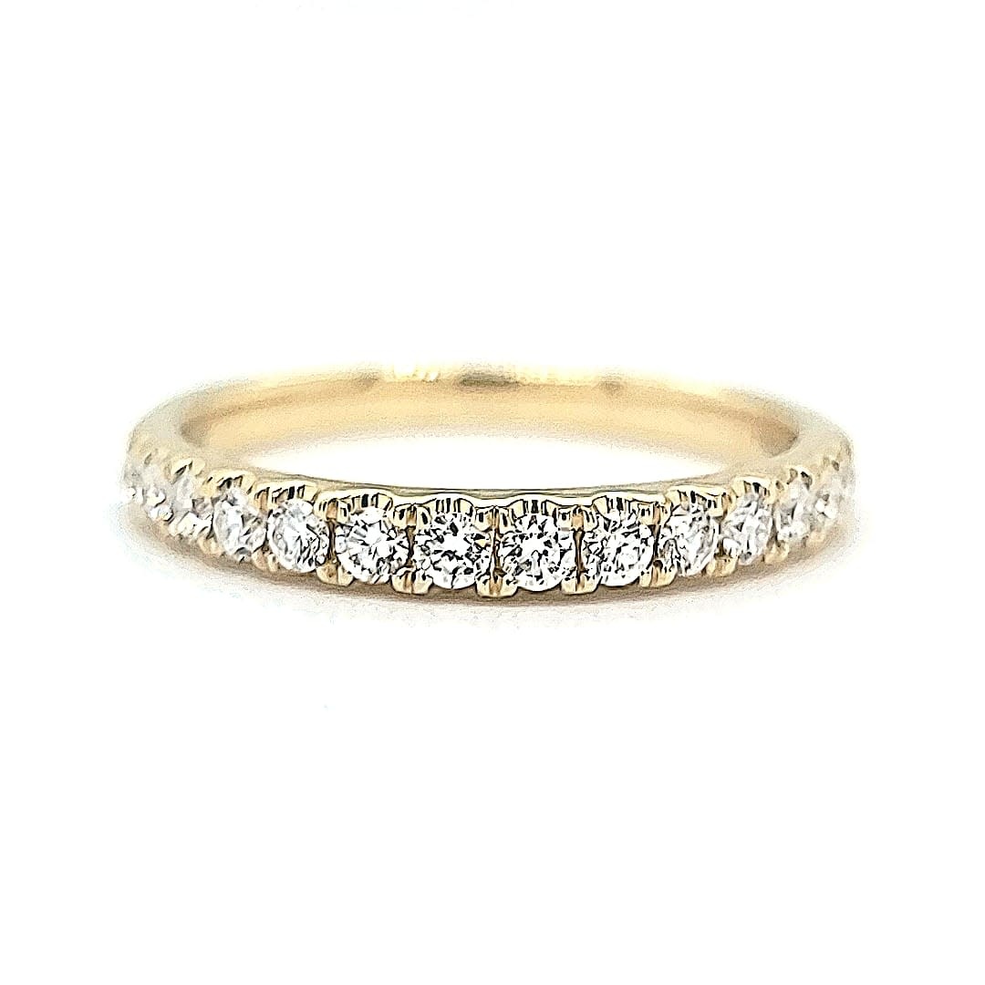 14KY Natural Diamond Wedding Band .41TW