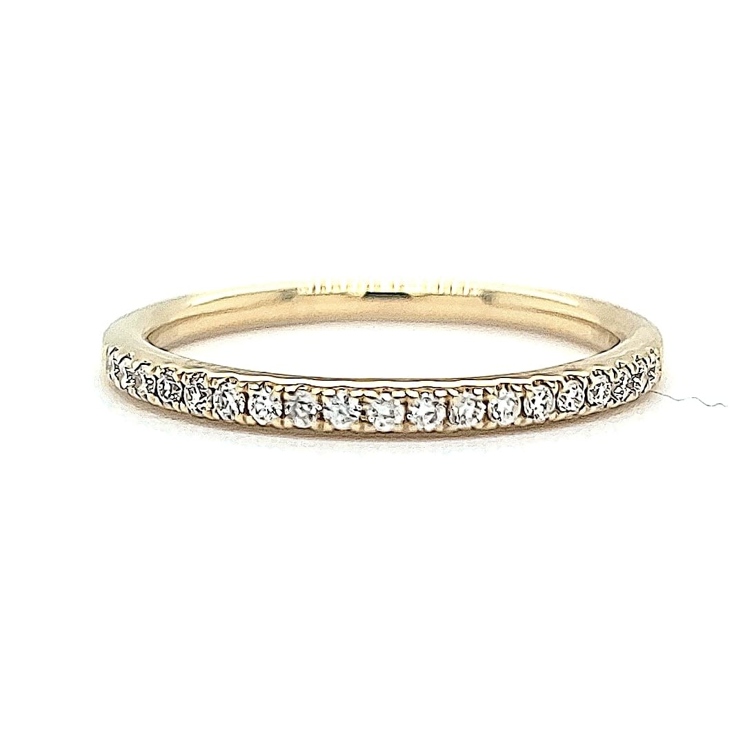 14KY Natural Diamond Wedding Band .19tw