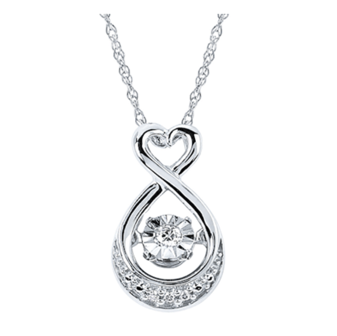 .925 Shimmering Heart Drop Pendant .03