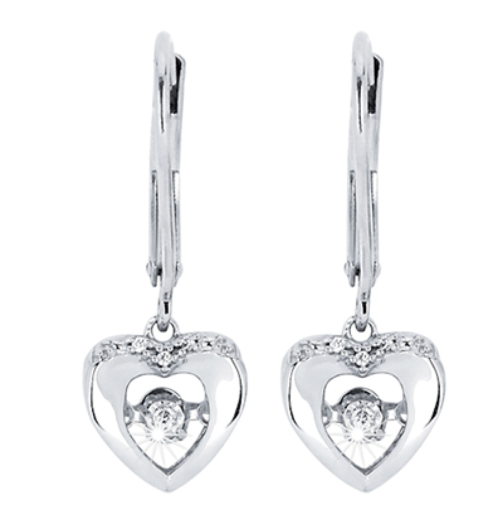 .925 Shimmering Diamond Earrings .02TW .925 Shimmering Diamond Earrings .02TW
