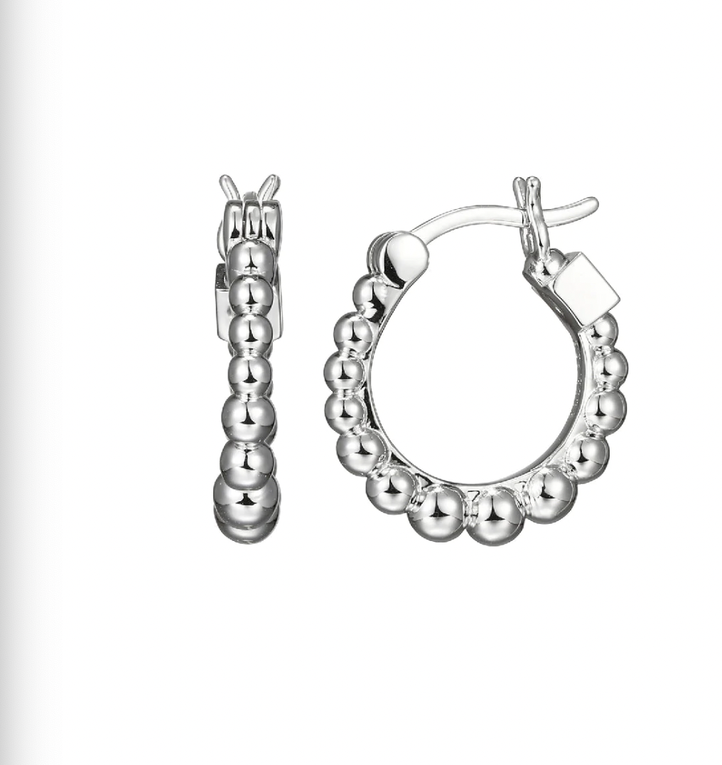 Elle .925 Bead Hoops