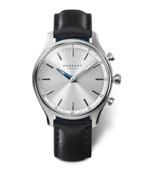 Kronaby Kronaby Sekel 38 Silver Face Black Leather #14 Kronaby Kronaby Sekel 38 Silver Face Black Leather #14