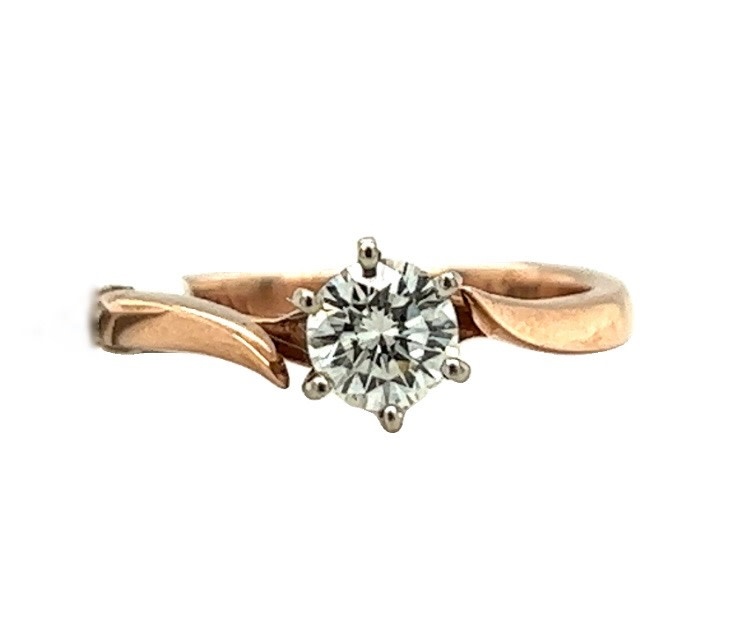 14KR Solitaire Engagement Ring .47 L VS1 0.01CT