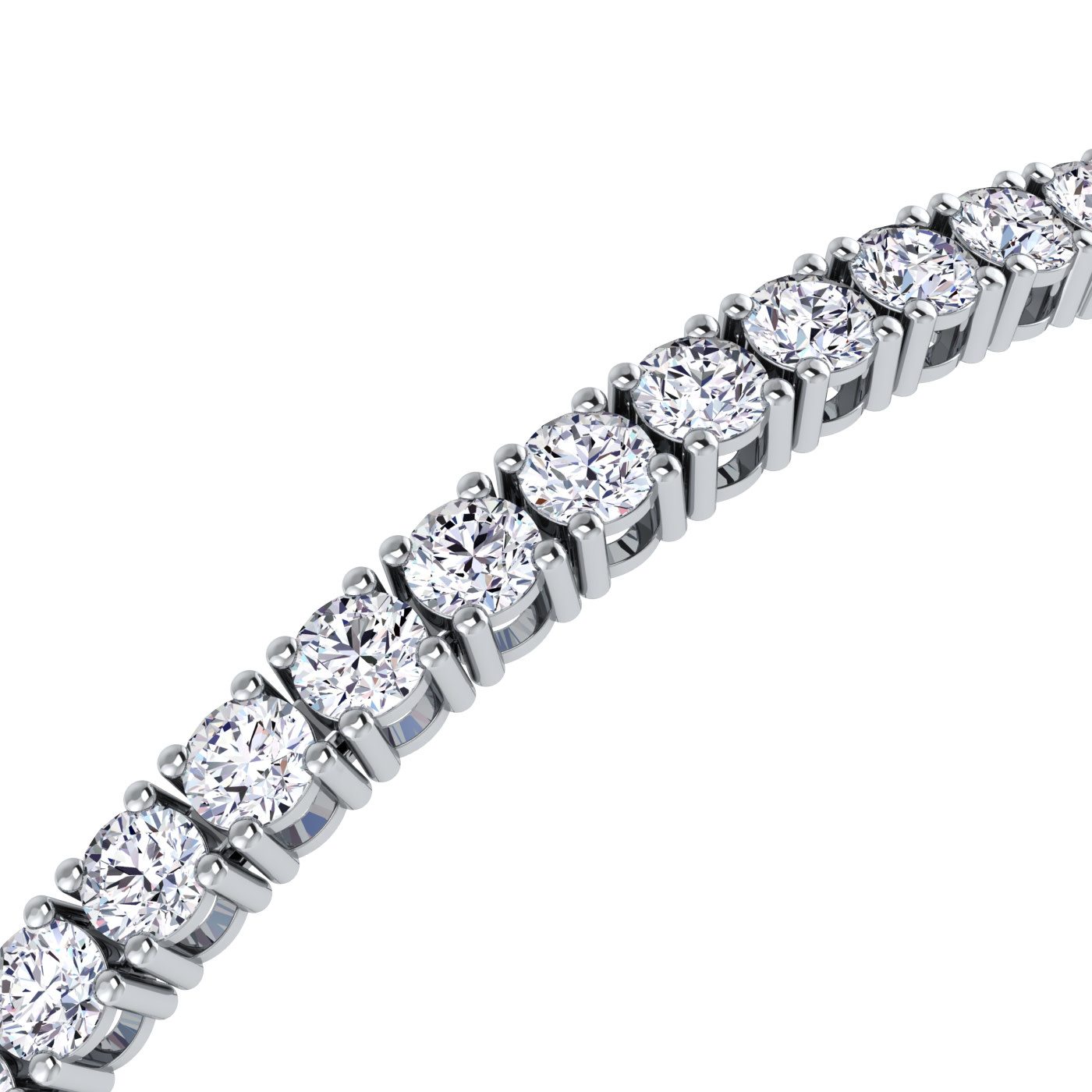 14KW LG Diamond Tennis Bracelet 3.092CTW