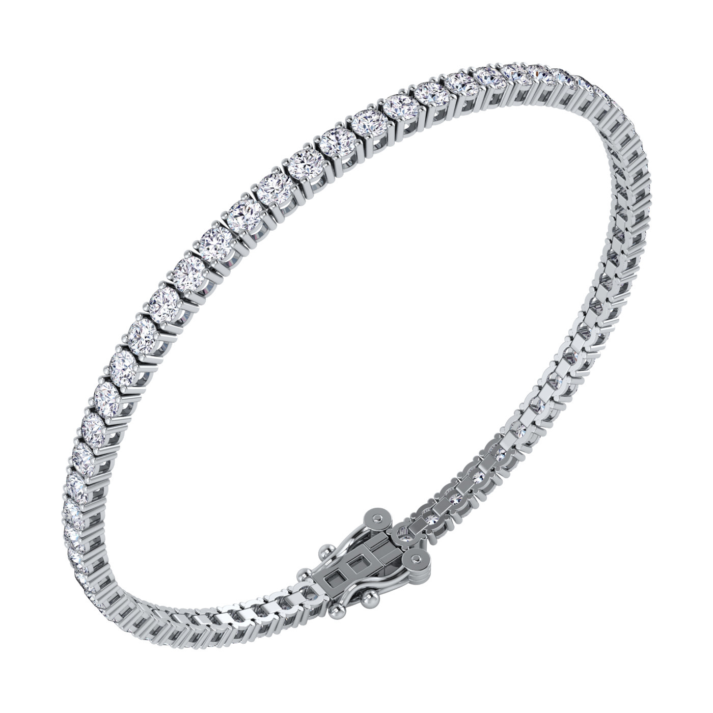 14KW LG Diamond Tennis Bracelet 5.025CTW 14KW LG Diamond Tennis Bracelet 5.025CTW