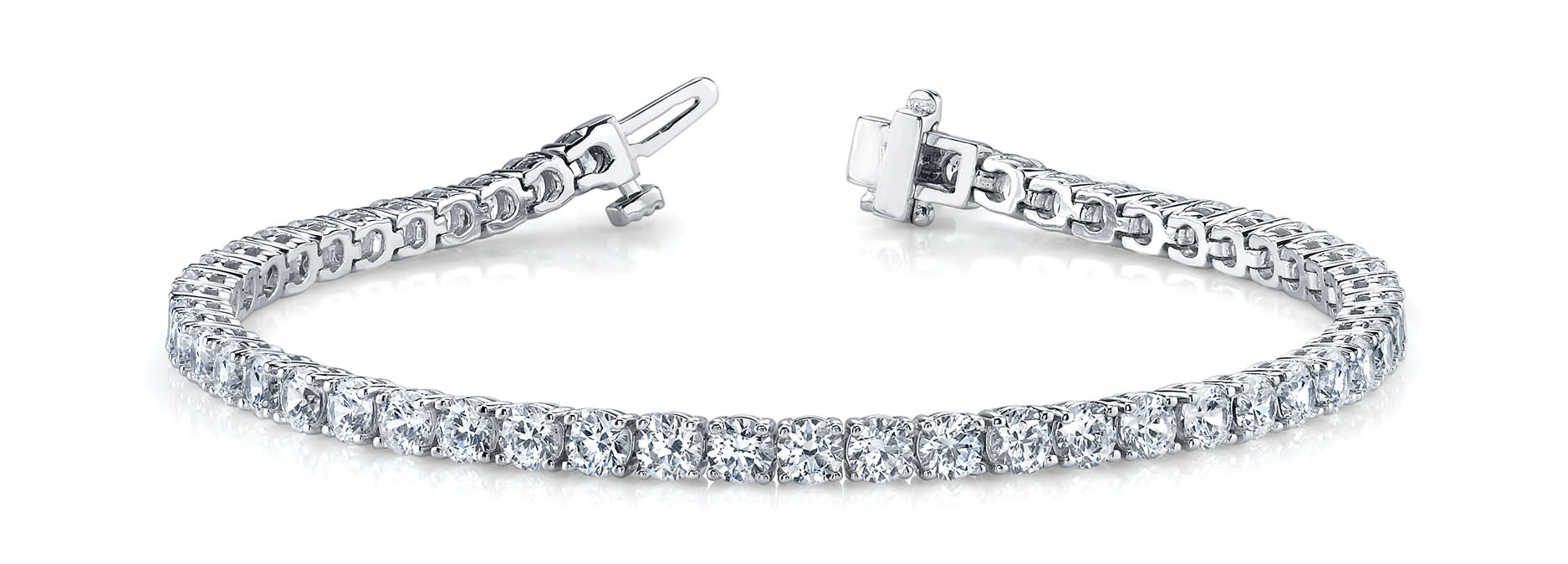 14KW 6CTTW LG Diamond Tennis Bracelet