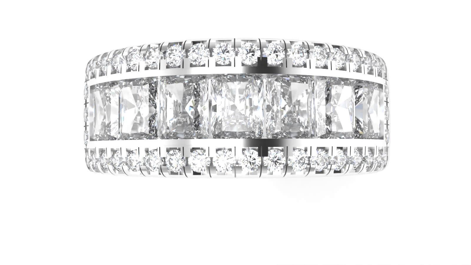 14KW 1.80TW LG Radiant Diamond Fashion Ring