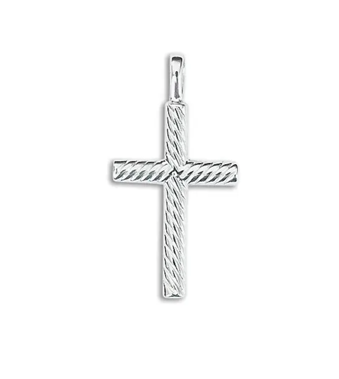.925 Rope Cross Necklace