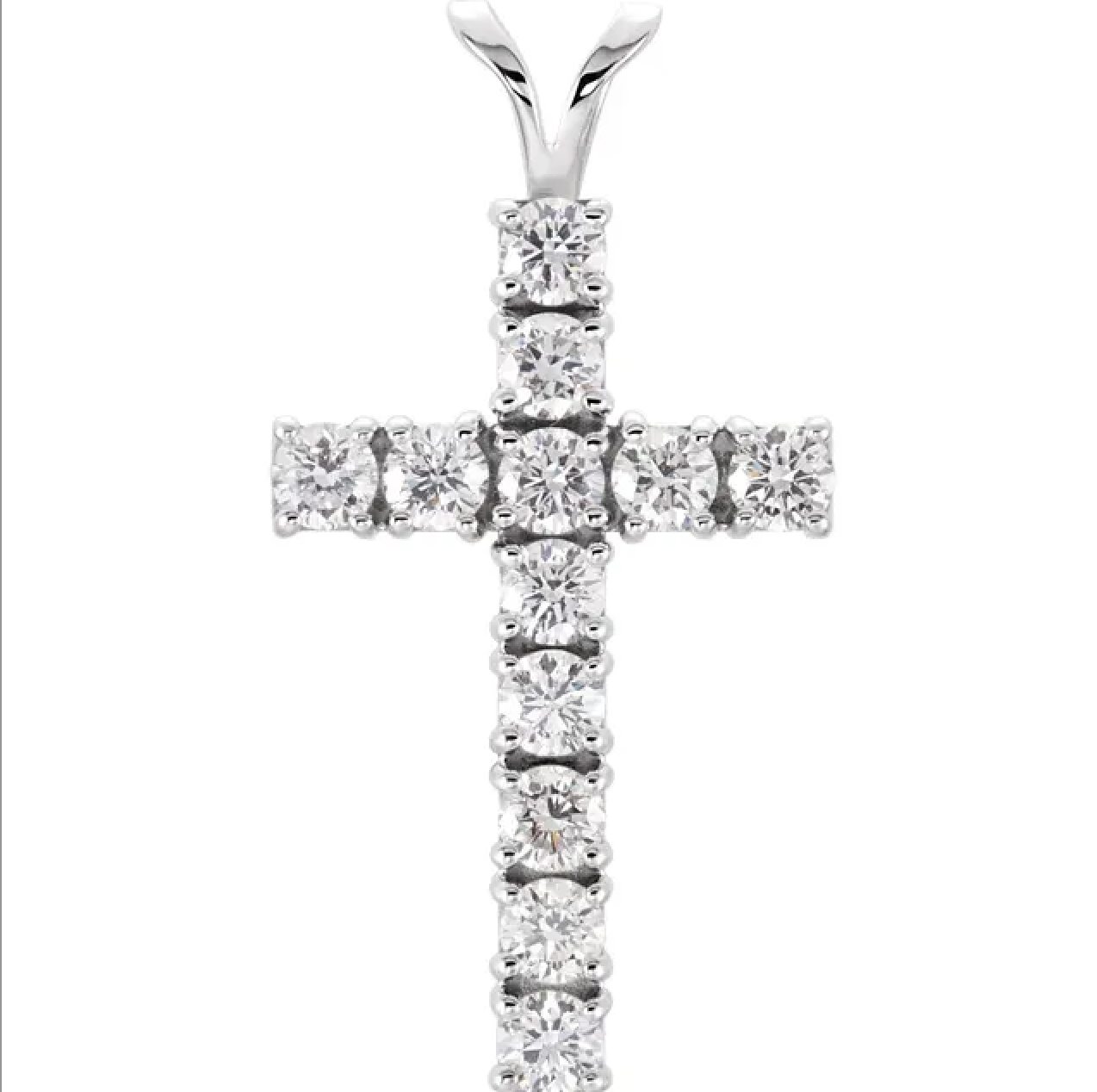 14KW Lab Grown Diamond Cross Pendant 1CTTW 14KW Lab Grown Diamond Cross Pendant 1CTTW