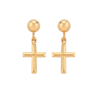 Carla 14KY  Dangle Cross