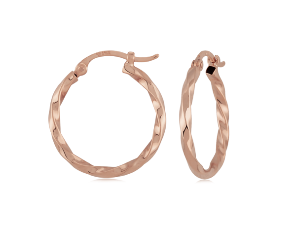 14KR  1.8x18mm Twisted Tube Hoop