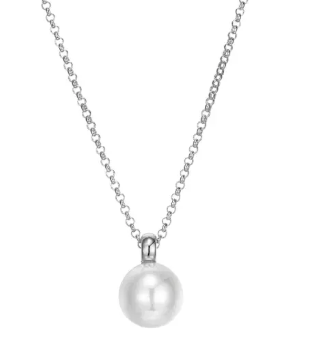 Elle .925 Single 10mm Pearl Necklace