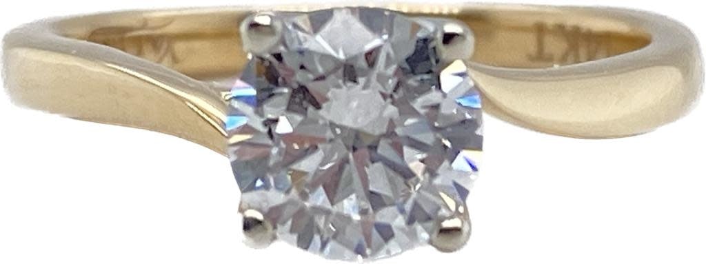 14KY RD 1.00 D SI1 LG432008277 0.07tw Engagement ring
