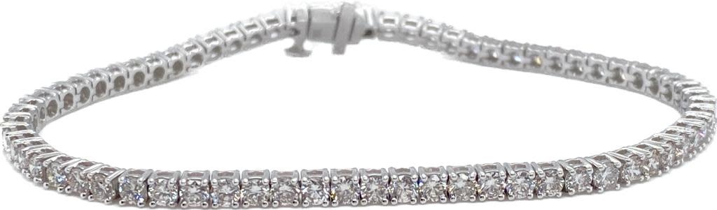 14KW 5CTTW Lab Grown Diamond Tennis Bracelet