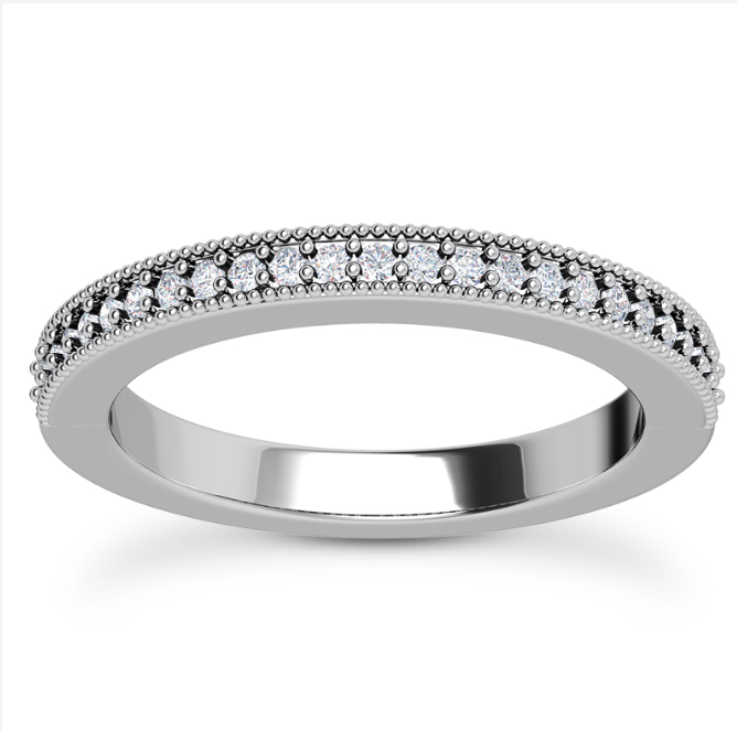 14KW .34 Natural diamond wedding band