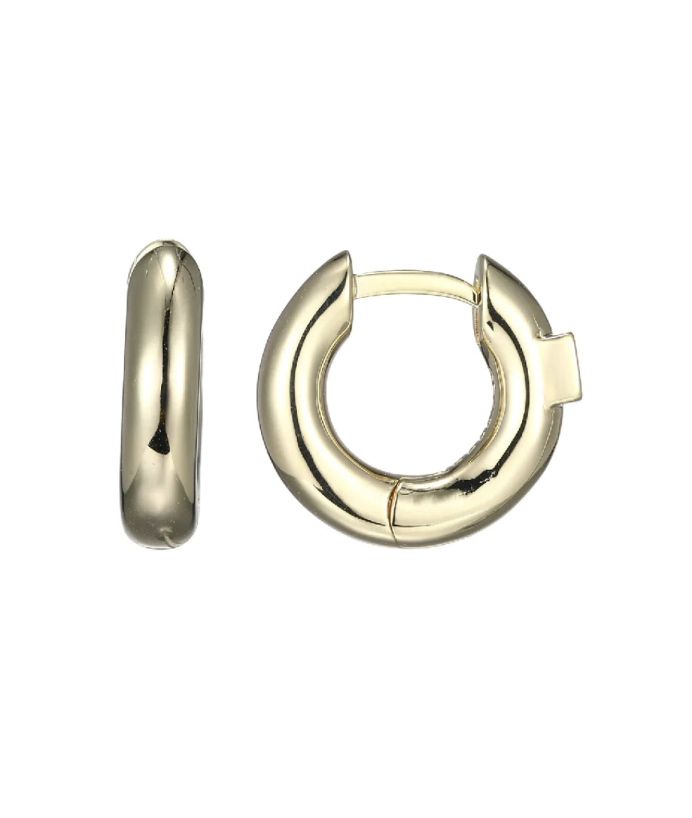 .925 Yellow Gold Plated Hoops 12mm