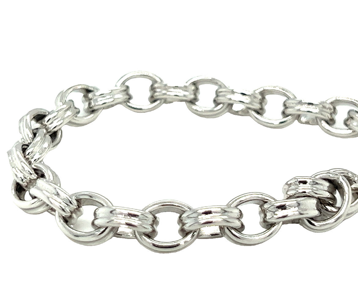 .925 Rhodium Plated 7" Bracelet