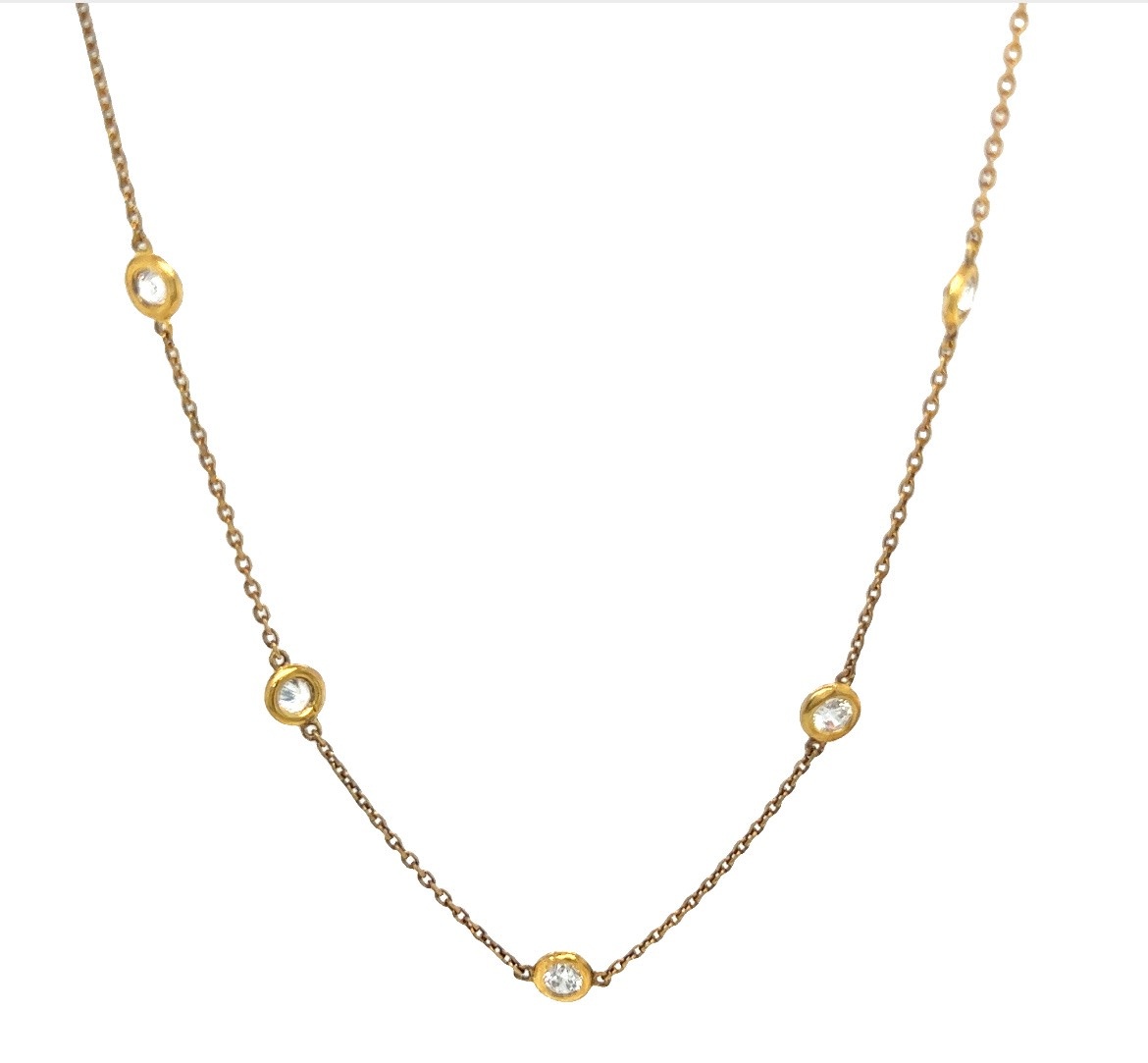 .925 Gold Plated Necklace with CZ .925 Gold Plated Necklace with CZ