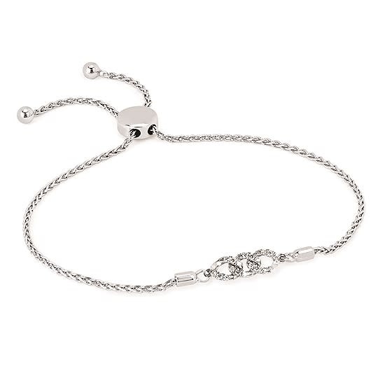 Ostbye 1/7 Ctw. Diamond Bolo Bracelet In Sterling Silver