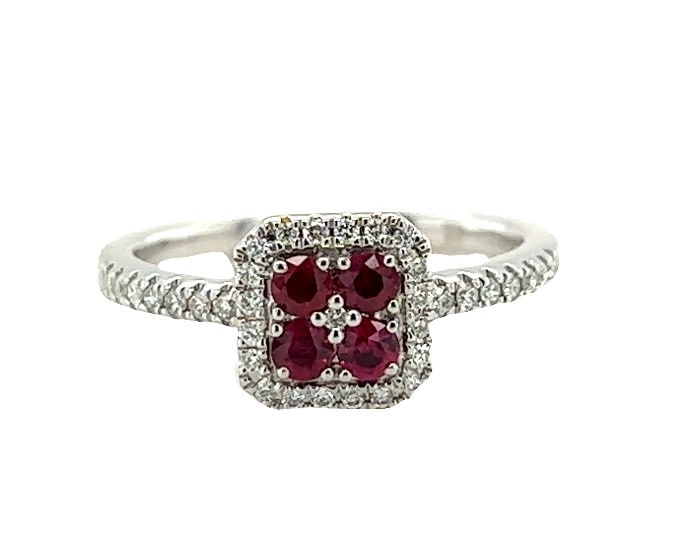 Legend 14KW Ruby & Diamond Ring