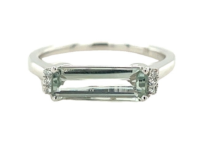 Legend 14KW Green Amethyst Dia Ring 1.32TW