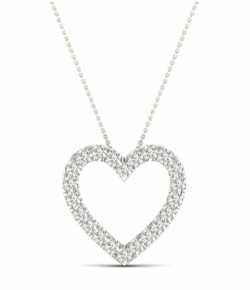 Revelation 14KW .50CTTW LG Diamond Heart Pendant