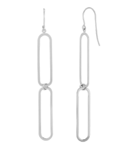 Carla .925 Paperclip Dangle Earrings