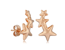 Carla 14KR Triple Star Ear Climbers