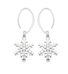 Carla .925 Snowflake Dangle Earring