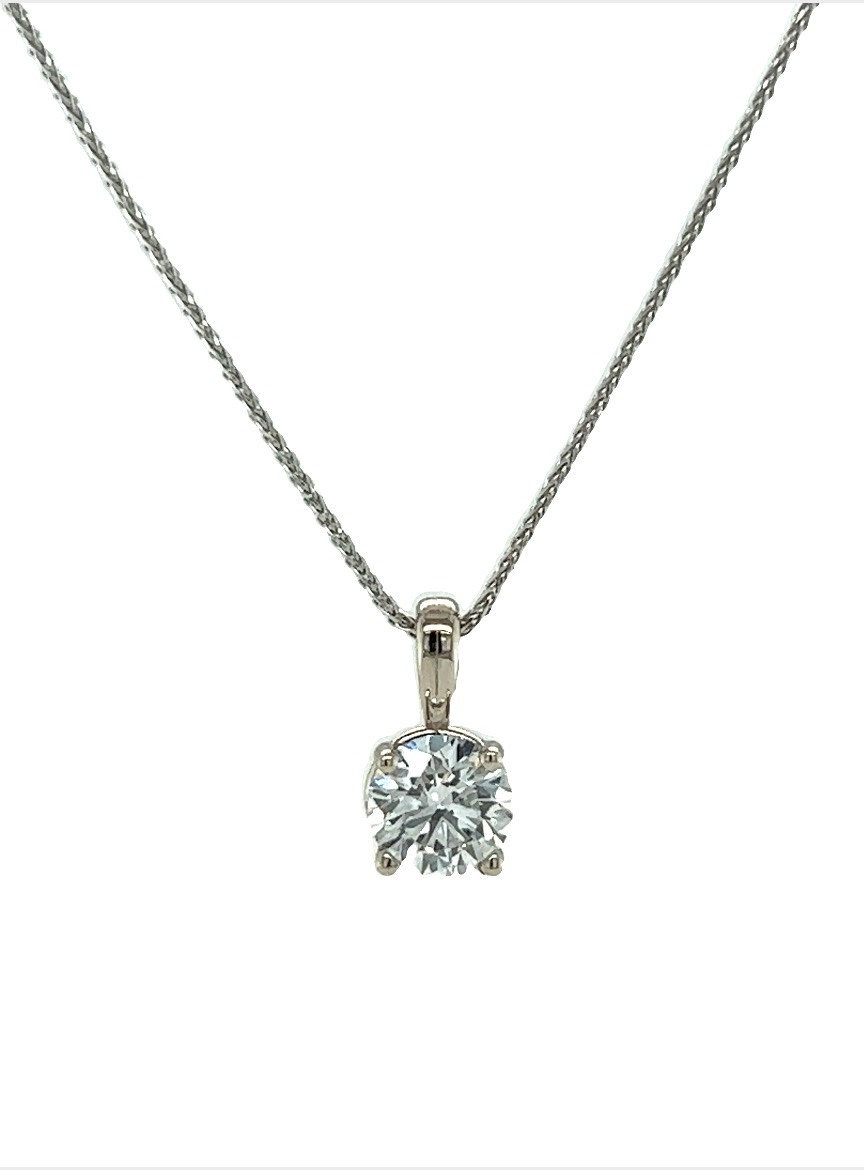 14KW .75CT LG Diamond Pendant