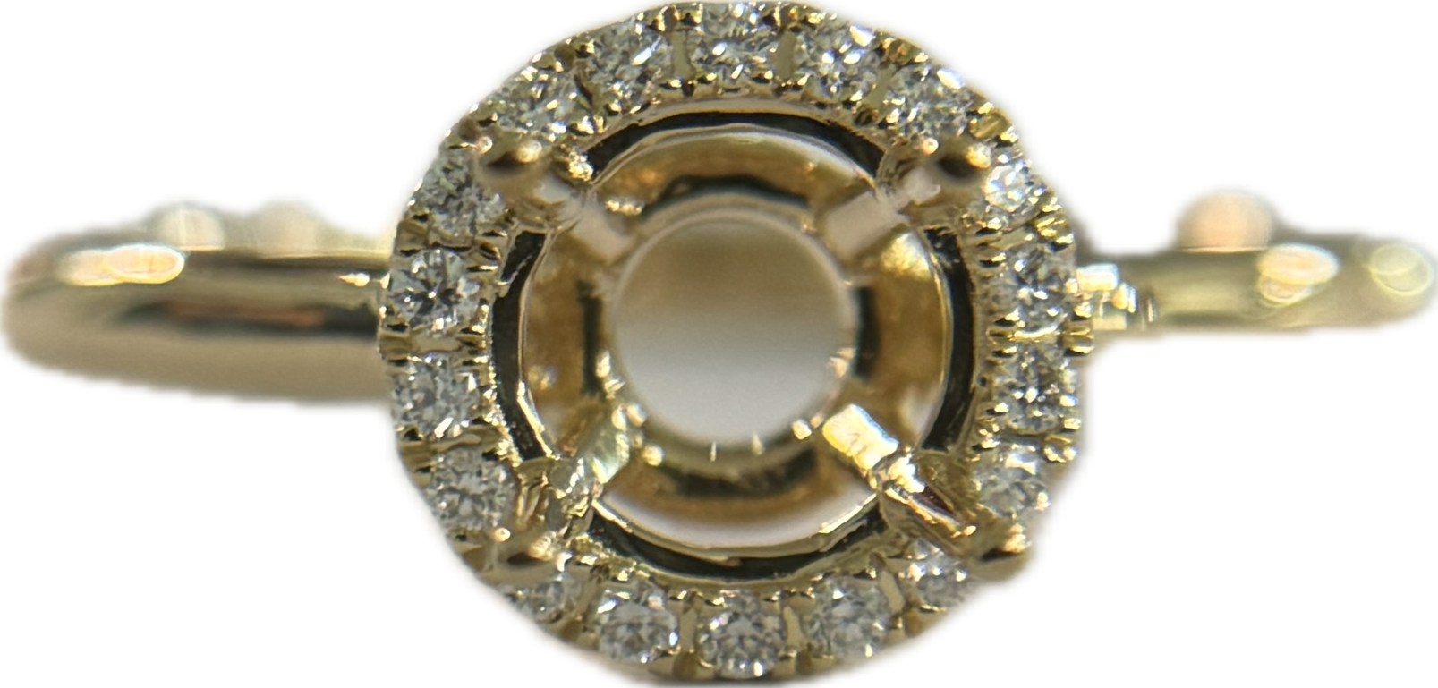 14KY Natural Diamond Halo Remount