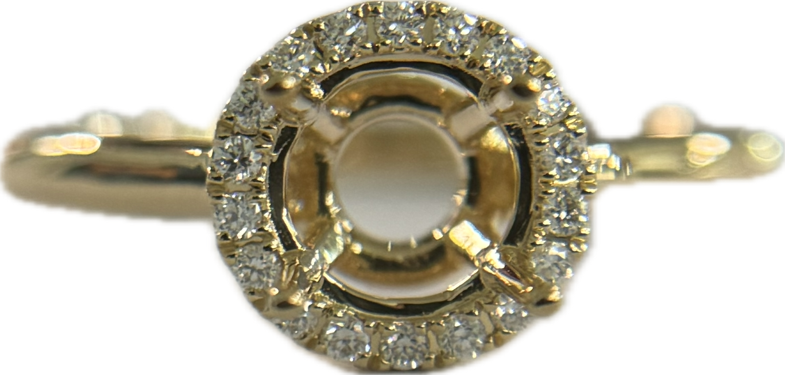 14KY Natural Diamond Halo Remount