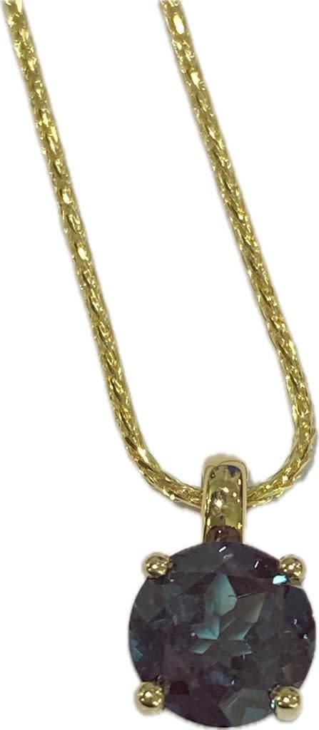 Legend 14KY Solitaire LG Alexandrite Pendant .42CT