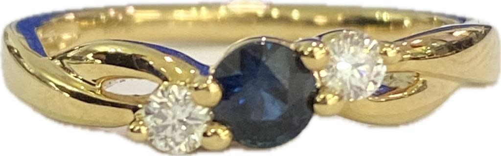 Legend 14KY Sapphire & Diamond Fashion Ring