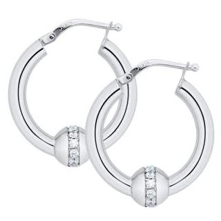 Cape Cod .925 CZ Cape Cod Hoop Earrings