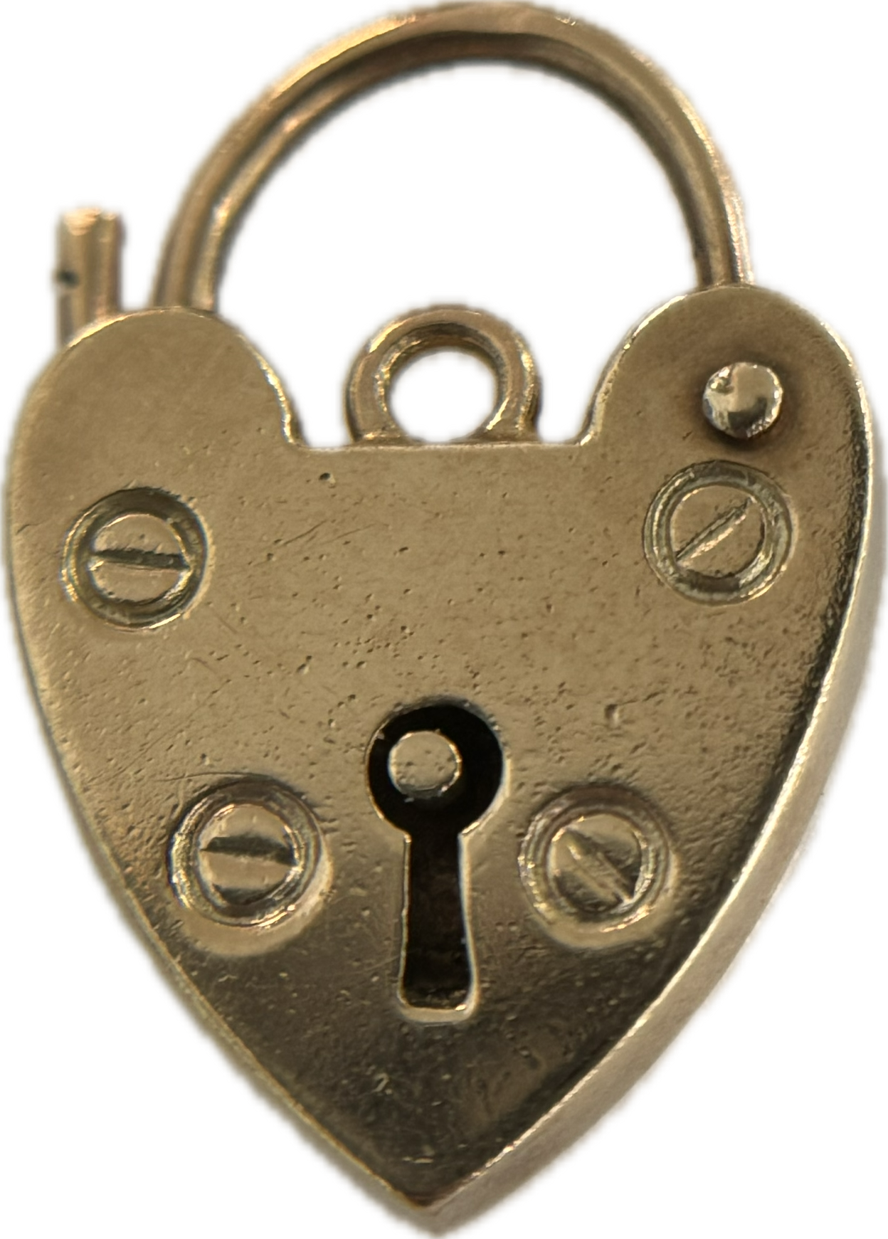 5 Heart Lock Keyhole Small Charms Pendants Rustic Bronze 19mm/0.75