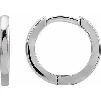 19.5mm Sterling Silver Hinged 12.5 mm Hoop Earrings