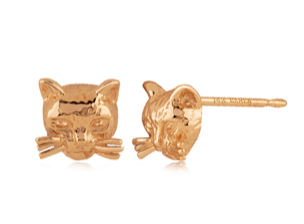 14KY Cat Earrings