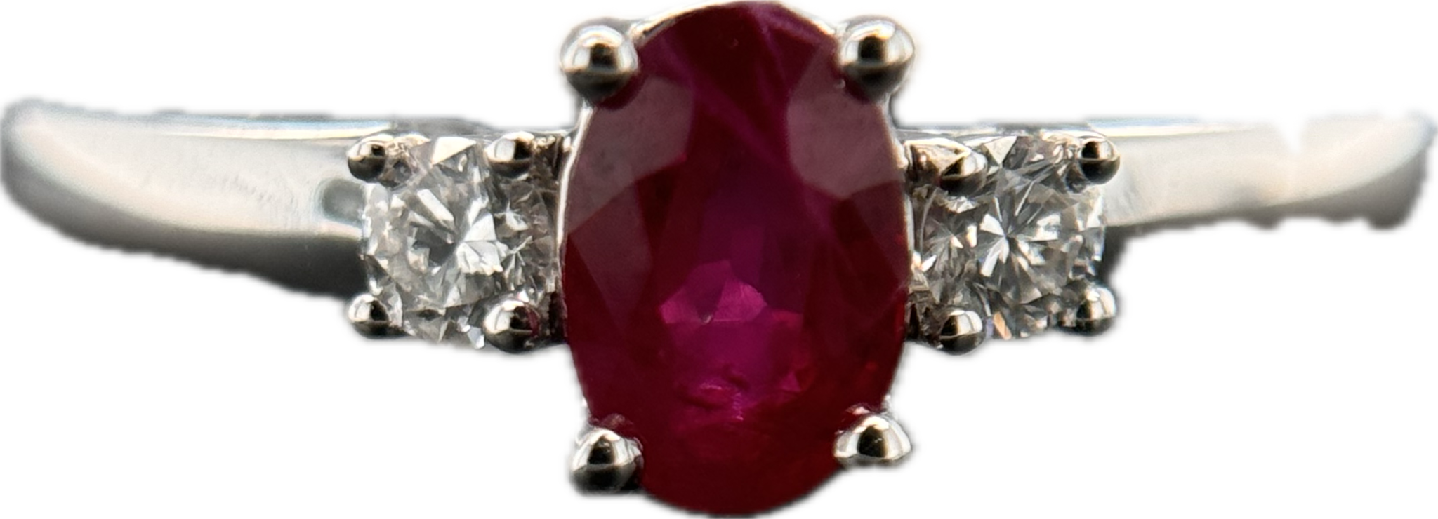 14KW Ruby & Diamond Ring .56CT