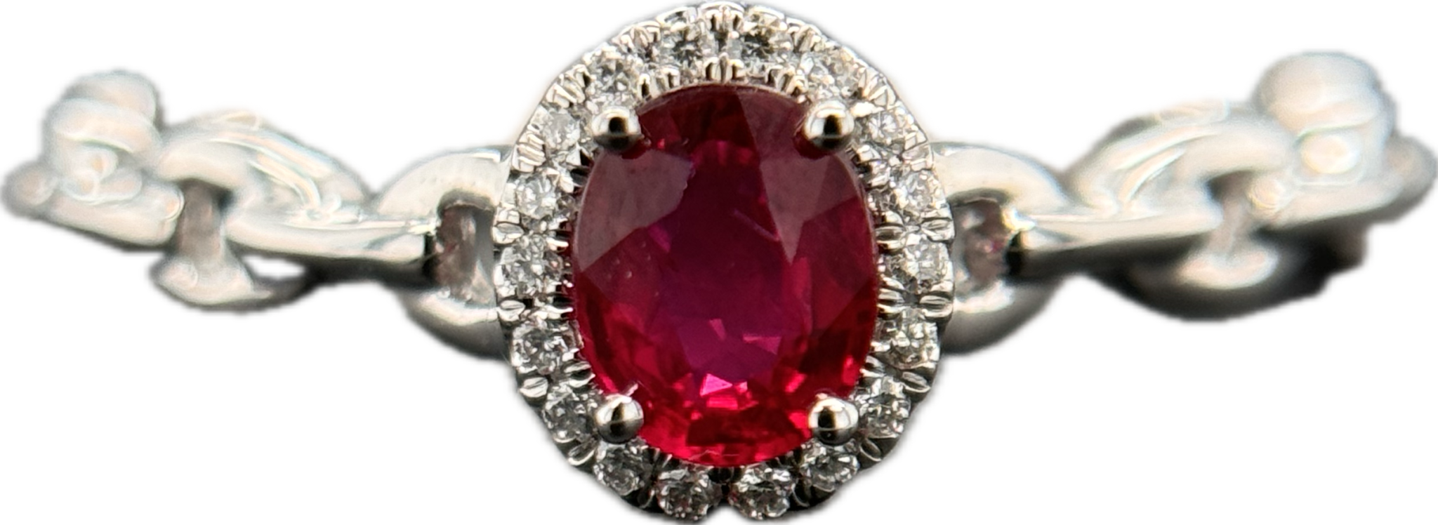 14KW Ruby Halo Ring
