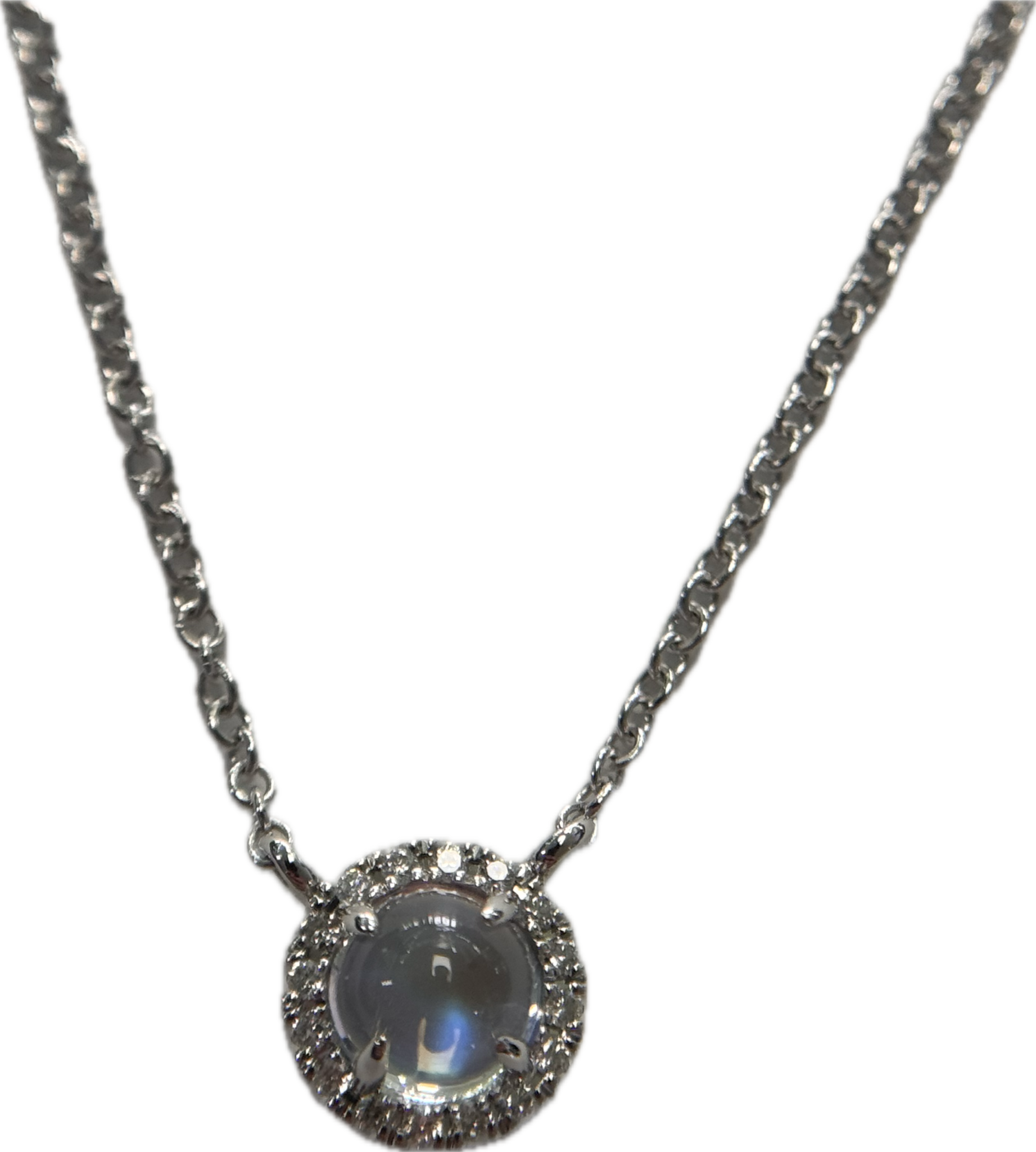 14KW Moonstone Pendant .50CT