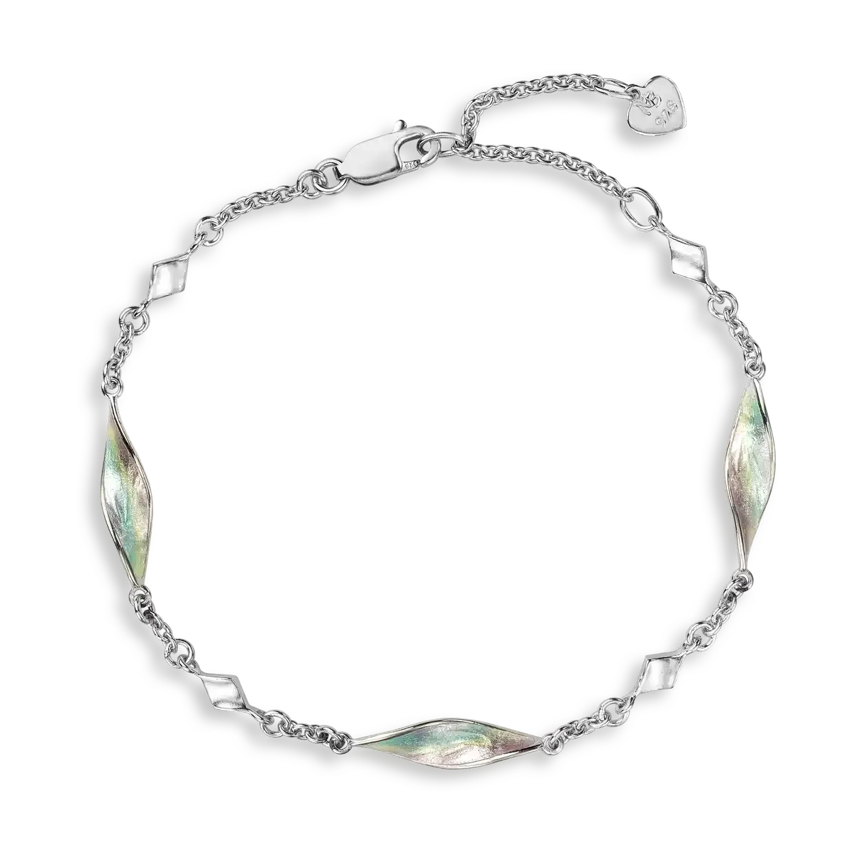 .925  3-Piece Aurora Elongated Marquise Twist Bracelet