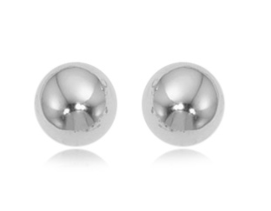.925 10MM Ball Earrings