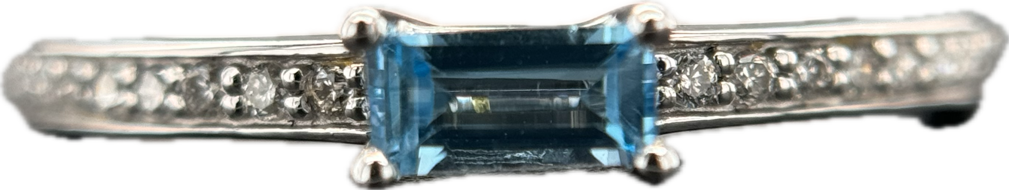 14KW .27CT Blue Topaz Fashion Ring