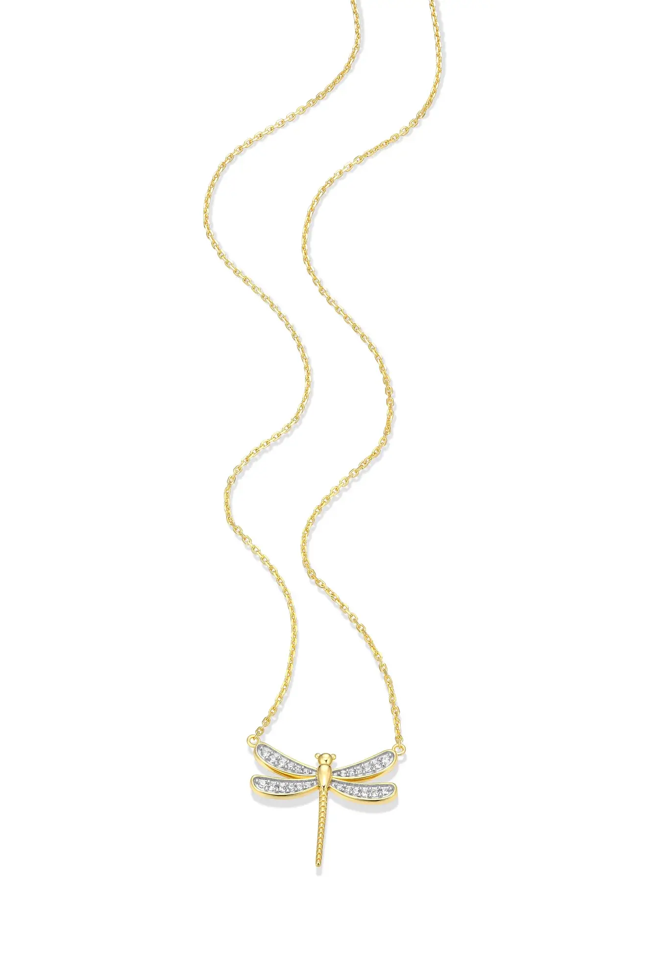 Monte Luna .925 14K Gold Plated Dragonfly Pendant