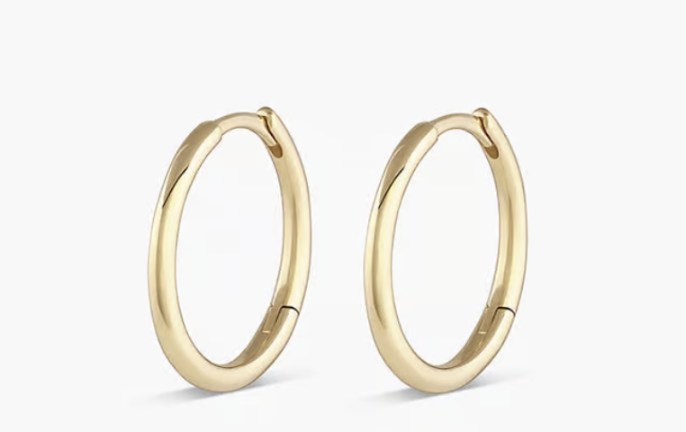 Sterling Silver Hoops with 18K Plating